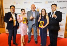 Festive Walk Iloilo Wins “Mall of the Year” at the Retail Asia Awards 2023; Megaworld Lifestyle Malls also cited with Marketing Initiative of the Year Megaworld Lifestyle Malls head Graham Coates, third from left, is joined by (L-R) Lorence Aurelio, VP and head of Leasing for Key Accounts; Karmela Jesena, Festive Walk Iloilo general manager; Tinay Magtira, AVP and head of Brand, Creatives, and Marketing; and Glenn Reyes, senior communications manager for Brand, Creatives, and Marketing in receiving the awards for the company at the Retail Asia Awards 2023 in Singapore.