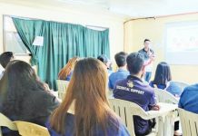 SSS preps TESDA IX JO workers for their social security membership Social Security System (SSS) Zamboanga branch’s Accounts Management Section Senior Analyst Erwin L. Salcedo discusses with job order workers in attendance the SSS mandate, the value of SSS membership, and the advantages of the KaSSSangga Collect Program.