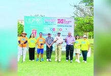 UPMG holds night golf tourney at Intramuros (L-R) United Print Media Group’s president Barbie Atienza (Manila Bulletin), vice president Jay Sarmiento (The Philippine Star),PRO/Event head dir. Jong Arcano (Philippine Daily Inquirer), Mr. Ricardo Javier Cortez, Sec. Hermogenes Esperon Jr., The Manila Times chairman Dante “Klink” Ang II, auditor Roda Alonzo Zabat (The Manila Times), and treasurer Sherly Ojo Baula (Chinese Commercial News)