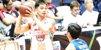 John Cantimbuhan scored the game-winning basket in Bacolod City of Smiles’ 85-84 win over Bulacan Kuyas. MPBL Photo