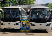 P6.8-B energy efficiency investments recorded in 2021-2022 – DOE The Department of Energy (DOE) inaugurates two units of battery electric vehicle (EV) buses and EV Fast Charging Station at the DOE head office in Taguig City. This initiative of the DOE-Energy Utilization Management Bureau aims to promote cleaner transportation options. DOE PHOTO