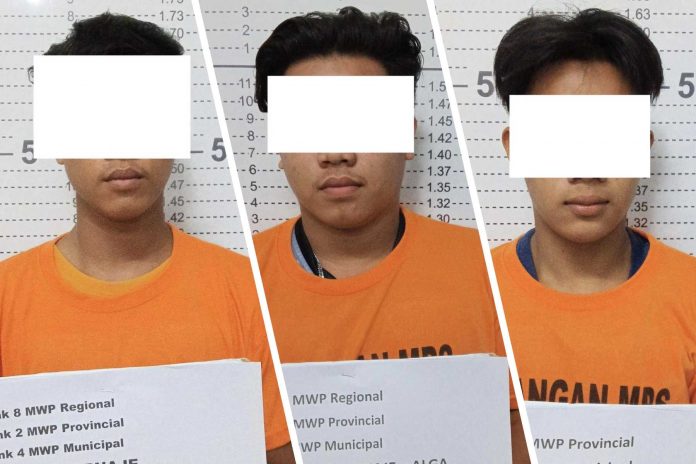 fugitives (from left to right) Marlon Carnaje, John Kevin Carnaje, Romulo Agjon.