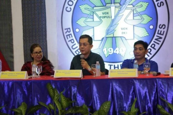 nation comelec The Commission on Elections en banc issued a warning to local officials against the release and use of public funds to endorse or campaign for candidates in barangay and youth polls this October during a press briefing on June 15 in Laoag City. PHOTO COURTESY OF COMELEC EDUCATION AND INFORMATION DEPARTMENT