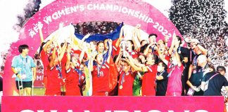 Filipinas were crowned the champions of the 2022 AFF Women’s Championship following their 3-0 victory over Thailand on July 17, 2022 at the Rizal Memorial Football Stadium. AFF PHOTO