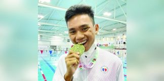 Medalist Ariel Joseph Alegarbes served as Team Philippines’ flag-bearer during the opening ceremony of the 12th ASEAN Para Games in Cambodia. PHOTO COURTESY OF PHILSPADA