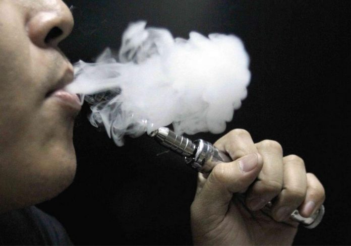 vape_user.JPG_resized Most vape users in Iloilo City are aged 15 to 28 years old, according to the Iloilo City Anti-Smoking Task Force. PHOTO COURTESY OF INQUIRER.NET