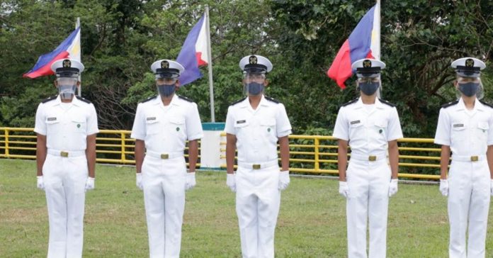 Filipino_sailors_resized Cadets of Bataan-based Maritime Academy of Asia and the Pacific stand in formation in this undated photo. A faculty member said Sunday, July 9, the Maritime Industry Authority and the Commission on Higher Education will soon introduce enhancements to the curriculum of maritime schools. PHOTO FROM MAAP LIBRARY