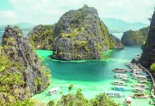 Palawan is nominated as the Most Desirable Island for 2023 Wanderlust Reader Travel Awards. Photo shows one of the many limestone cliffs of Palawan. IMAGE BY GIULIANO GABELLA VIA UNSPLASH