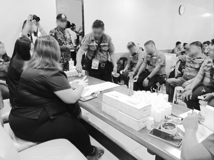 Seven traffic enforcers in Silay City, Negros Occidental tested positive for illegal drug use during a random drug test on Monday, July 10. SILAY CITY PNP PHOTO
