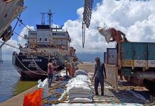 Top rice supplier India bans some exports Laborers unload rice bags from a supply truck at India's main rice port at Kakinada Anchorage in the southern state of Andhra Pradesh, India. India accounts for more than 40 percent of all global rice shipments. REUTERS/RAJENDRA JADHAV FILE PHOTO