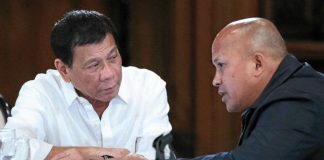 Former President Rodrigo Duterte (left) and Sen. Ronald “Bato” dela Rosa shrug off looming International Criminal Court ruling on the Philippine government’s appeal against the drug war probe. INQUIRER FILE