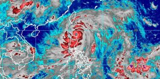 Satellite image of Typhoon Egay (Doksuri) as of July 25, 2023, 11 pm. NOAA