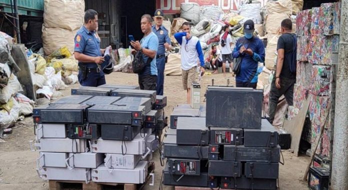junkshop_resized Some 136 pieces of allegedly stolen telecommunication batteries were recovered from a junkshop in Bacolod City on June 29. The city government said it would revoke the junkshop’s business permit per official recommendation from the city police. PRO-6 PHOTO