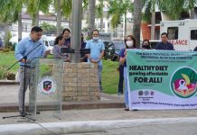 Iloilo to celebrate Nutrition Month with IPs Provincial Health Officer I Dr. Wendel Tupas-Marcelo (second from left, in foreground), announces the provincial government's 2023 Nutrition Month celebration theme and activities at the provincial capitol ground on Monday, July 3. ILOILO PROVINCIAL HEALTH OFFICE FB PHOTO
