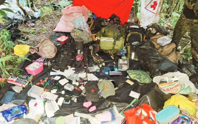 rebels_clash_resized Government troops and around nine the New People's Army rebels in Leon, Iloilo on Tuesday, July 11. Photo shows the belongings the rebels left behind after fleeing. 61ST INFANTRY HUNTER BATTALION PHOTO