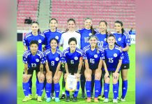 Members of the Filipinas women’s football team. PHOTO COURTESY OF PILIPINAS LIVE