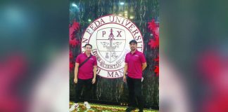 San Beda University Lady Red Spikers’ new head coach Edgar Barroga (right) and one of his assistant coaches, Ray Rosales (left). CONTRIBUTED PHOTO