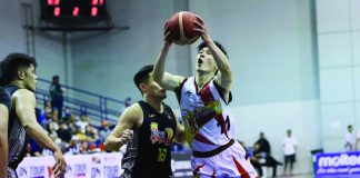 Nico Paolo Javelona of San Miguel Beermen evades the defense of his fellow Bacolodnon player Kib Montalbo of TNT Tropang Giga for a shot attempt. PBA PHOTO