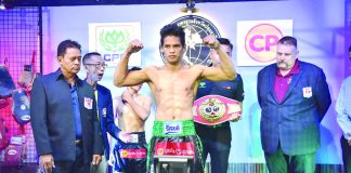 Bacolod City boxer Ricardo Sueno was dealt with lopsided scores from three judges during his fight against a Thai boxing champion. PHOTO COURTESY OF PETCHYINDEE MUAY THAI