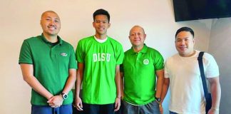 Negrense Karl Nonoy has formalized his commitment with De La Salle University Green Archers on Friday afternoon. He is joined by De La Salle Greenhills Greenies mentor Renren Ritualo, Hua Siong head coach Vincent Conlu and Hua Siong scout Janno Francisco.