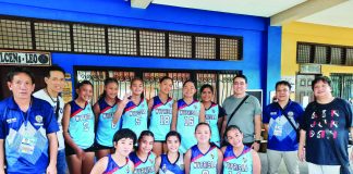 Members of WVPRISAA secondary girls volleyball team. PHOTO COURTESY OF DEXTER DY