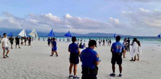 Acting police chief Lieutenant Colonel Dainis Ortega Amuguis says the 290-strong Malay, Aklan police forceis working on employing a three-minute response time to crimes and non-emergency cases. MALAY PNP PHOTO