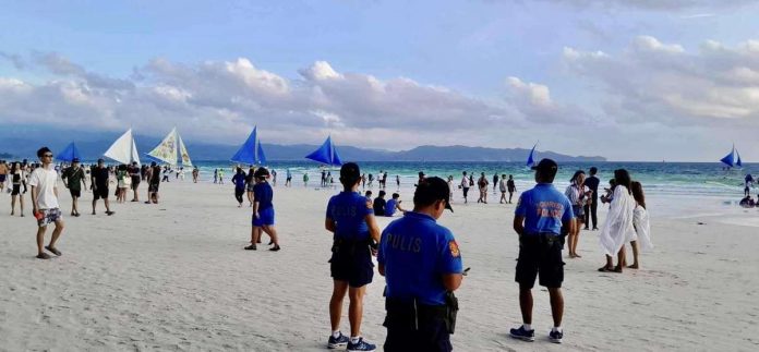 Acting police chief Lieutenant Colonel Dainis Ortega Amuguis says the 290-strong Malay, Aklan police forceis working on employing a three-minute response time to crimes and non-emergency cases. MALAY PNP PHOTO