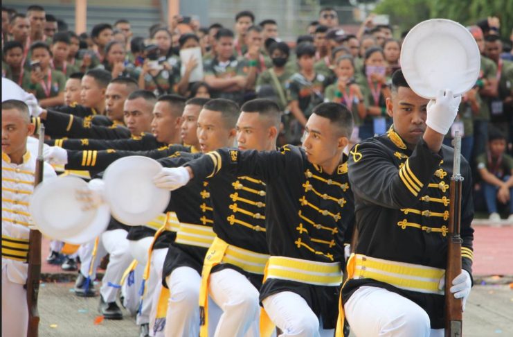 CADET DRILL. The Reserve Officers' Training Corps (ROTC) Games 2023-Visayas Leg had its grand opening salvo at the Iloilo Sports Complex on Sunday, Aug. 13, and featured military legs from the Philippine Navy, Philippine Army, and Philippine Air Force. PHOTO BY SHAN NALAUNAN, WVSU PAMCO