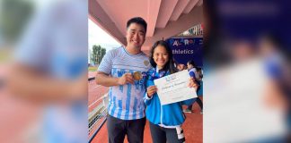 Krisha Aguillon with coach Che Guevarra. PHOTO COURTESY OF ANTONETTE JAY AGUILLON