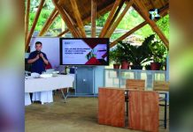 Engr. Edward Paul Marasigan presents the development, design, and production of multi-functional school furniture made mainly of engineered bamboo together with other raw materials. DOST-FPRDI PHOTO