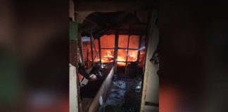 On Monday night, Aug. 21, a fire razed a house in Nueva Valencia, Guimaras. GUIMARASNON BROADCASTING SERVICE PHOTO