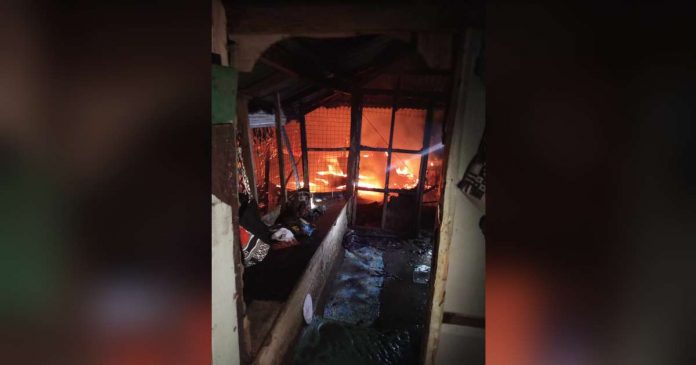 fire_superimposed On Monday night, Aug. 21, a fire razed a house in Nueva Valencia, Guimaras. GUIMARASNON BROADCASTING SERVICE PHOTO