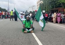 Nigeria to hand out food as cost of living bites Nigerians have been protesting against inflation.GETTY IMAGES