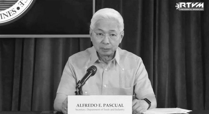 pascual_resized Department of Trade and Industry secretary Alfredo Pascual. PRESIDENTIAL COMMUNICATIONS OFFICE PHOTO