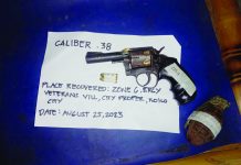 Man with gun, grenade runs amok A .38 pistol and a hand grenade were recovered from a 21-year-old man in Iloilo City on Friday morning, Aug. 25. ILOILO CITY POLICE STATION I PHOTO