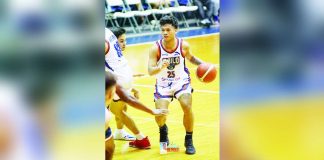 Lorenzo Navarro’s hot outside shooting was not enough to lift Iloilo United Royals past 1Bataan Risers. MPBL PHOTO