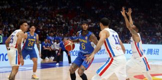 Jordan Clarkson’s solid game for Gilas Pilipinas against the Dominican Republic went to naught as he fouled out with three minutes left in the game. PPA PHOTO