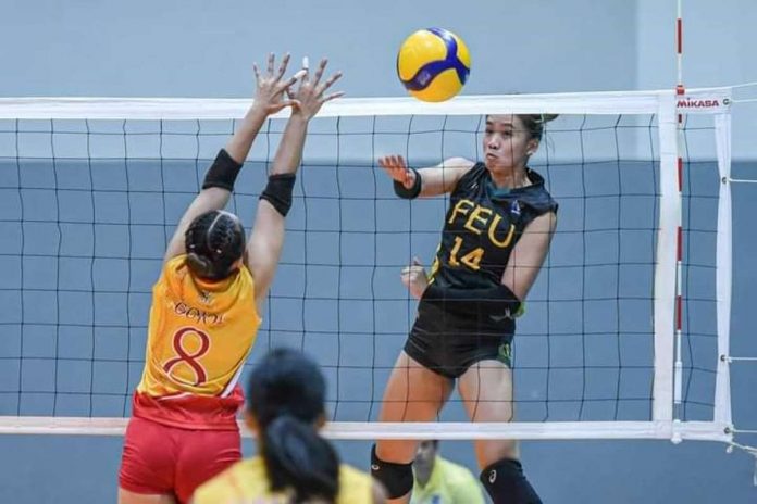 sports_negrense_resized Negrense Kiesha Bedonia of Far Eastern University Lady Tamaraws scores against a Mapua University Lady Cardinals defender. V-LEAGUE PHOTO