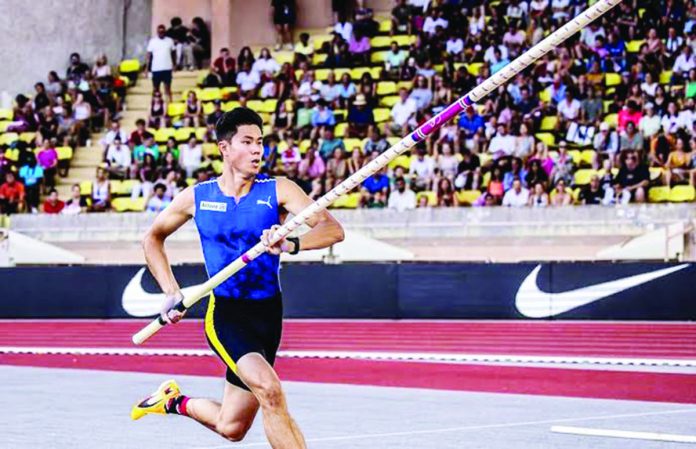 sports_obiena_resized World No. 3 pole vaulter Ernest John Obiena of the Philippines breaches the six-meter mark for the second time. CONTRIBUTED PHOTO