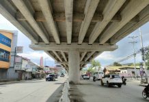 This four-lane P680-million flyover in Barangay Ungka II, Pavia, Iloilo is undergoing load testing to check if it has become stable already. Vertical displacement detected on the flyover forced the Department of Public Works and Highways (DPWH) Region 6 to close it to traffic on Sept. 16, 2022 just to weeks after opening it last year. AJ PALCULLO/PN