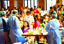 Better health, brighter smiles; Over 1,100 patients served anew in SMPC’s 3-day medical and dental mission Residents of barangays Semirara, Tinogboc and Alegria in Caluya, Antique gathered at the SMPC Food Court to receive free medical and dental services.