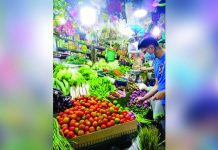 A stall inside the Farmers Market in Cubao, Quezon City sells a wide selection of vegetables. Headline inflation accelerated to 5.3 percent in August from 4.7 percent in July, the Philippine Statistics Authority reported on Tuesday, Sept. 5. TAWILIS, ALIMASAG/CRAB, SEAFOOD SUPPLY FB PHOTO