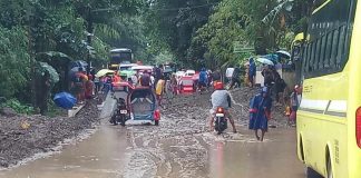 Thick mudslides disrupted the movement of motorists on the national road in Barangay Igbarawan, Patnongon, Antique on Monday morning. Clearing operations were ongoing at the time of reporting. MUNICIPALITY OF PATNONGON FACEBOOK