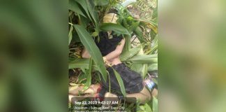 Police officers have yet to identify the two men found dead in Barangay Dualo, Bago City, Negros Occidental on Friday, Sept. 21. BAGO CITY PNP