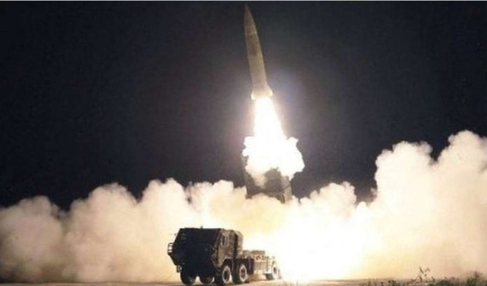 korea_resized Missiles from a tactical nuclear operation unit of the western district of the Korean People's Army are launched at an undisclosed location in North Korea in this picture released by North Korea's Korean Central News. REUTERS