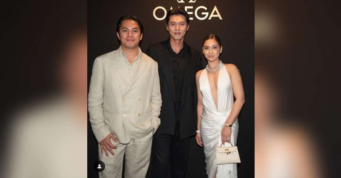 maja-hyun bin_superimposed Couple Maja Salvador and Rambo Nuñez with Korean star Hyun Bin