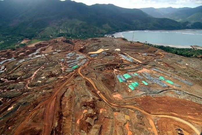 mineral_exploration_resized This Feb. 25, 2017 photo shows an aerial shot of the mining site of Cagdianao Mining Corporation in Cagdianao, Dinagat island. AFP / ERWIN MASCARINAS PHOTO