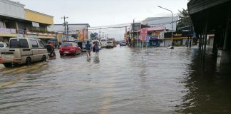 Heavy rains brought by the southwest monsoon enhanced by Typhoon “Goring” inundated several barangays in Oton, Iloilo. VICE MAYOR JOSE NEIL OLIVARES FB PHOTO