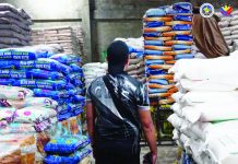 BOC probes alleged ‘Chinese mafia’ in rice smuggling A total of 20,000 sacks of smuggled rice were seized from two warehouses in Pulang Lupa, Las Piñas and Bacoor, Cavite on Sept. 14. BOC PHOTO