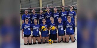 Members of the Bacolod Tay Tung High School team that won the women's category of the 52nd Araw ng Probinsya sa Siquijor Open Tournament. PHOTO BY JOSE MONTALBO